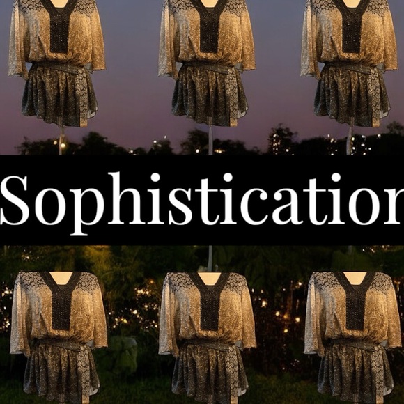 ~ BADGLEY MISCHKA~ Élégant Special Attire Blouse~Lovely~ size Small - Picture 12 of 15